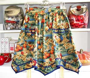 Chicken Garden Victory Half Apron