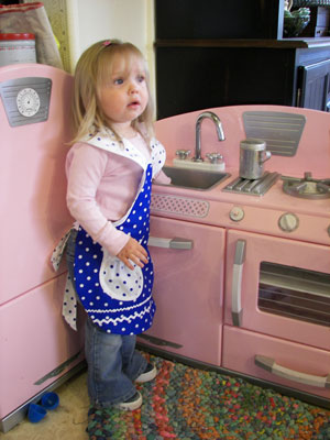 1940 Sky Blue and White poka dot